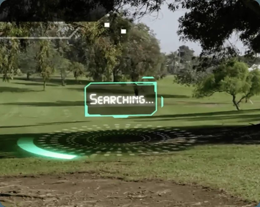 Concept rendering of a lost ball search view